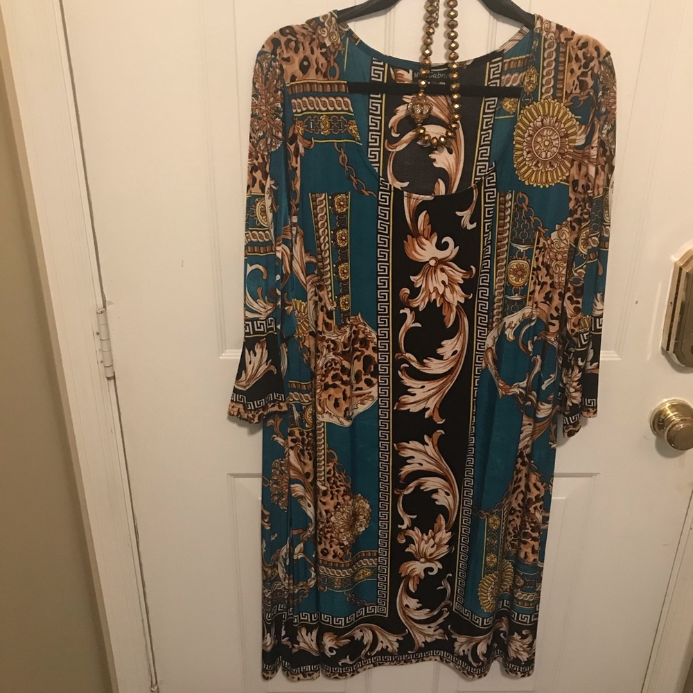 Shift Dress and Necklace